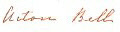 Signature of Acton Bell